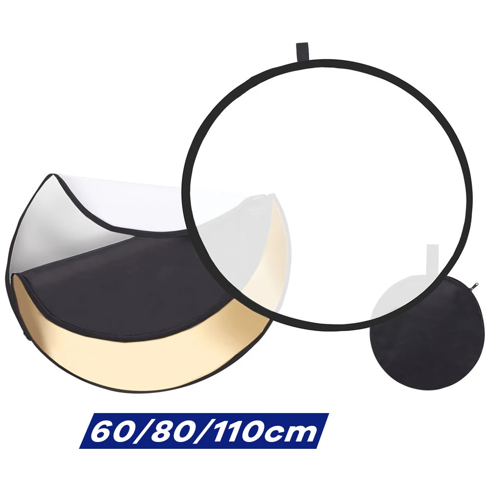 Photography Darkroom - 60/80/110cm 5-in-1 접이식 원형 반사판 디스크