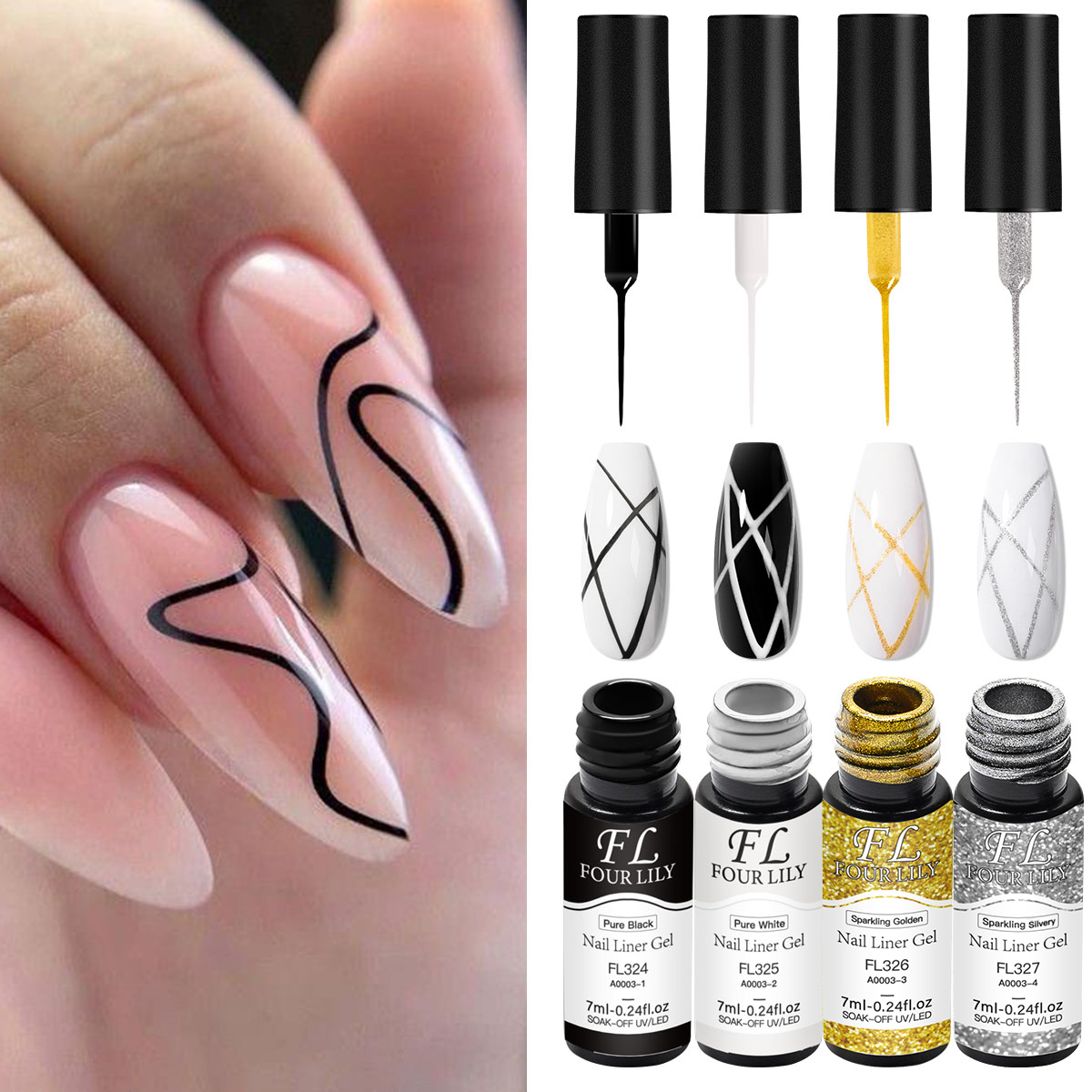 7ml 2-in-1 젤 네일 폴리쉬 페인팅 젤 골든 실 - Photography Fine Art 리뷰 및 가격