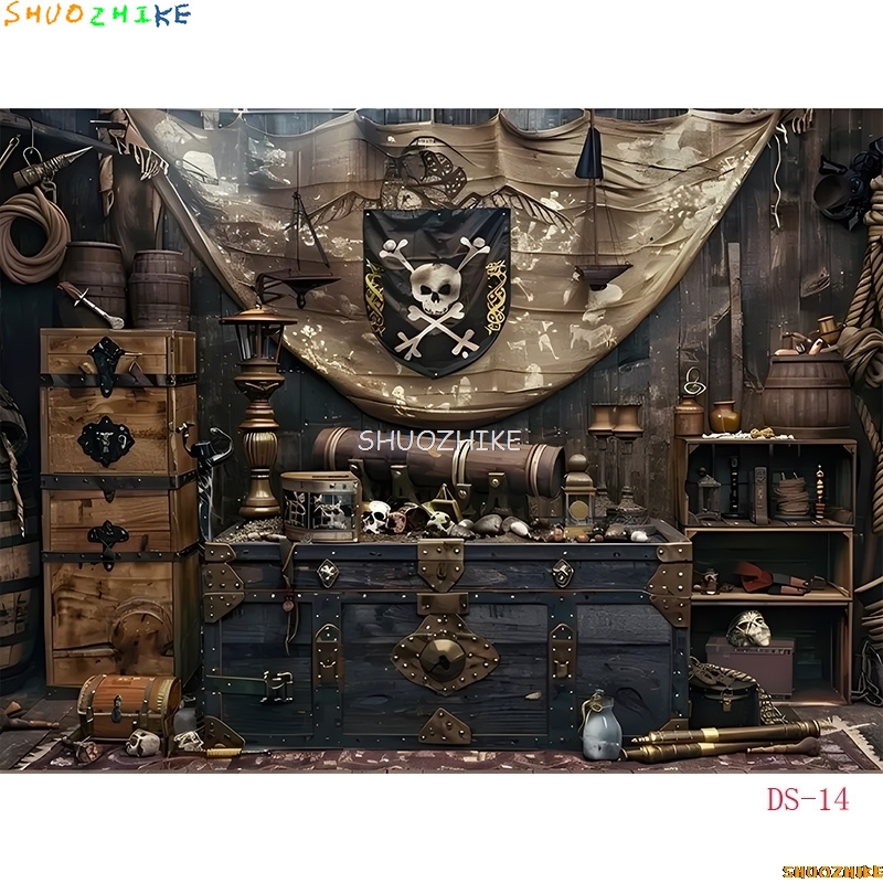 레트로 해적 보물지도 배경, 해상 섬 배경, 생일 파티 - Photography Mapped 리뷰 및 가격