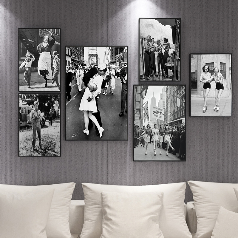 클래식 흑백 사진 포스터 캔버스 그림 빈티지 스케이트  - Photography Vintage 리뷰 및 가격
