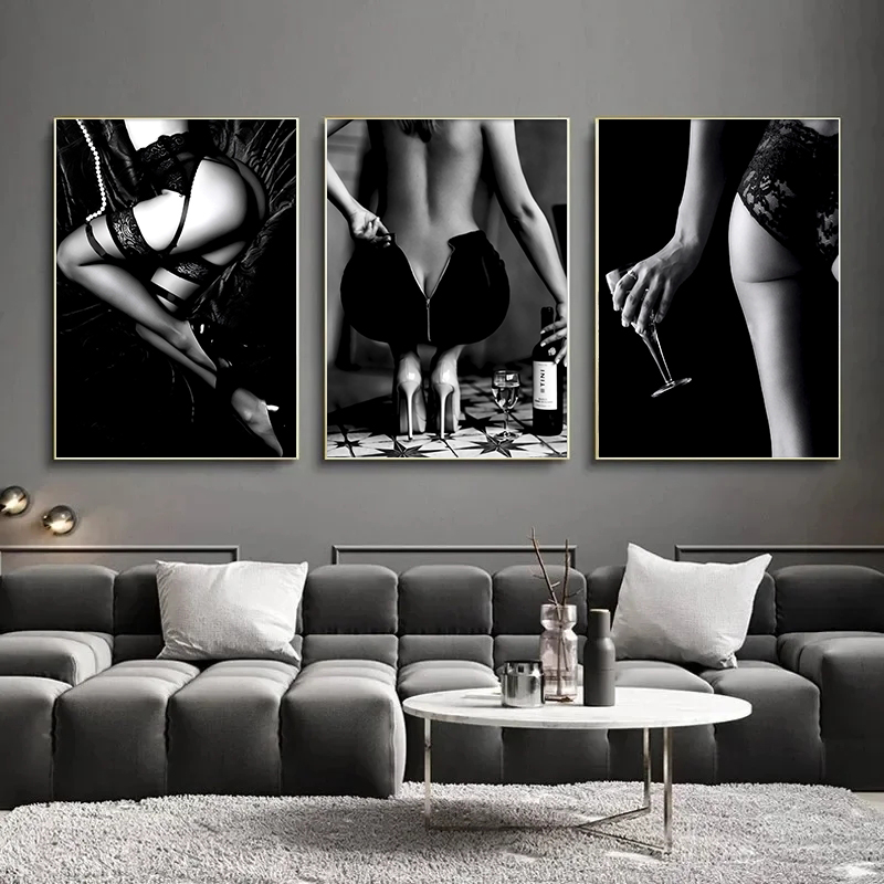 빈티지 흑백 섹시한 여성 음주 및 흡연 포스터 사진 H - Photography Vintage 리뷰 및 가격